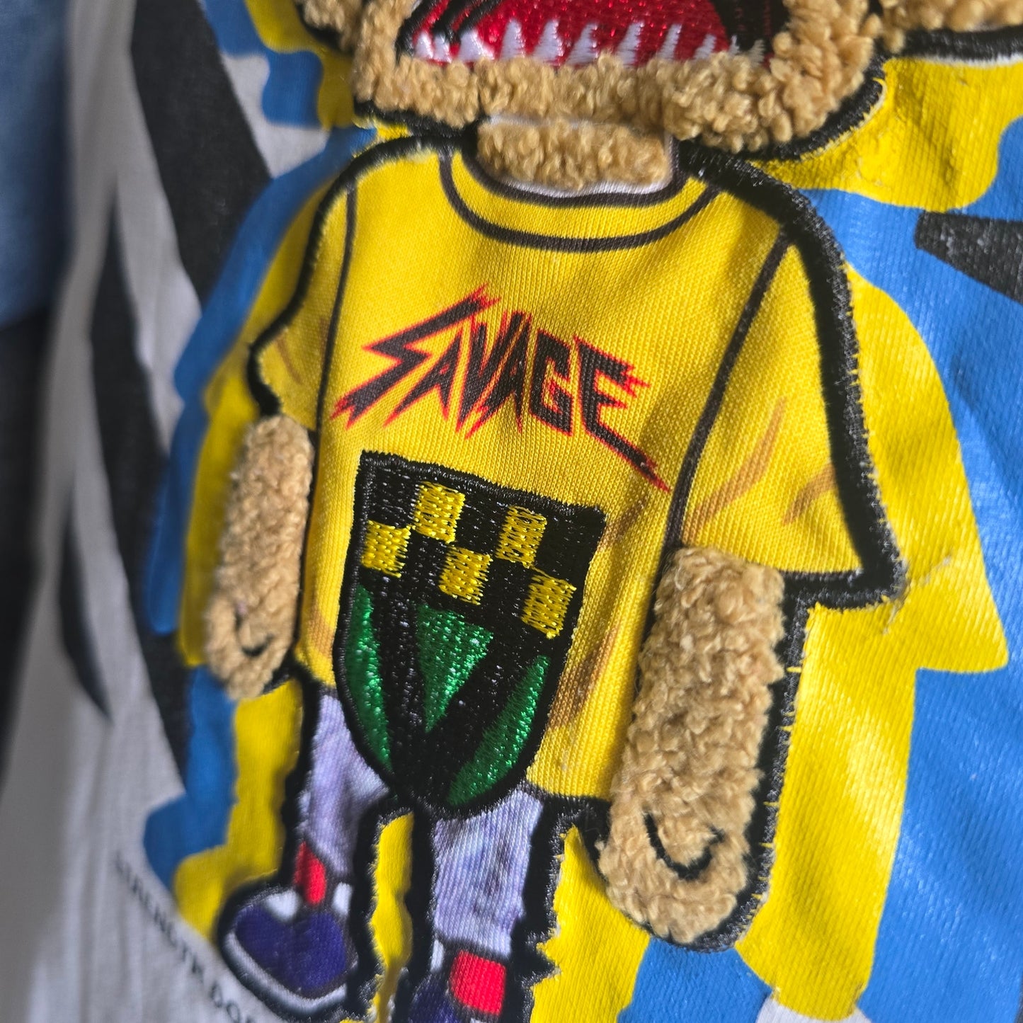 Savage Bear Patchwork Graphic Tee | Large