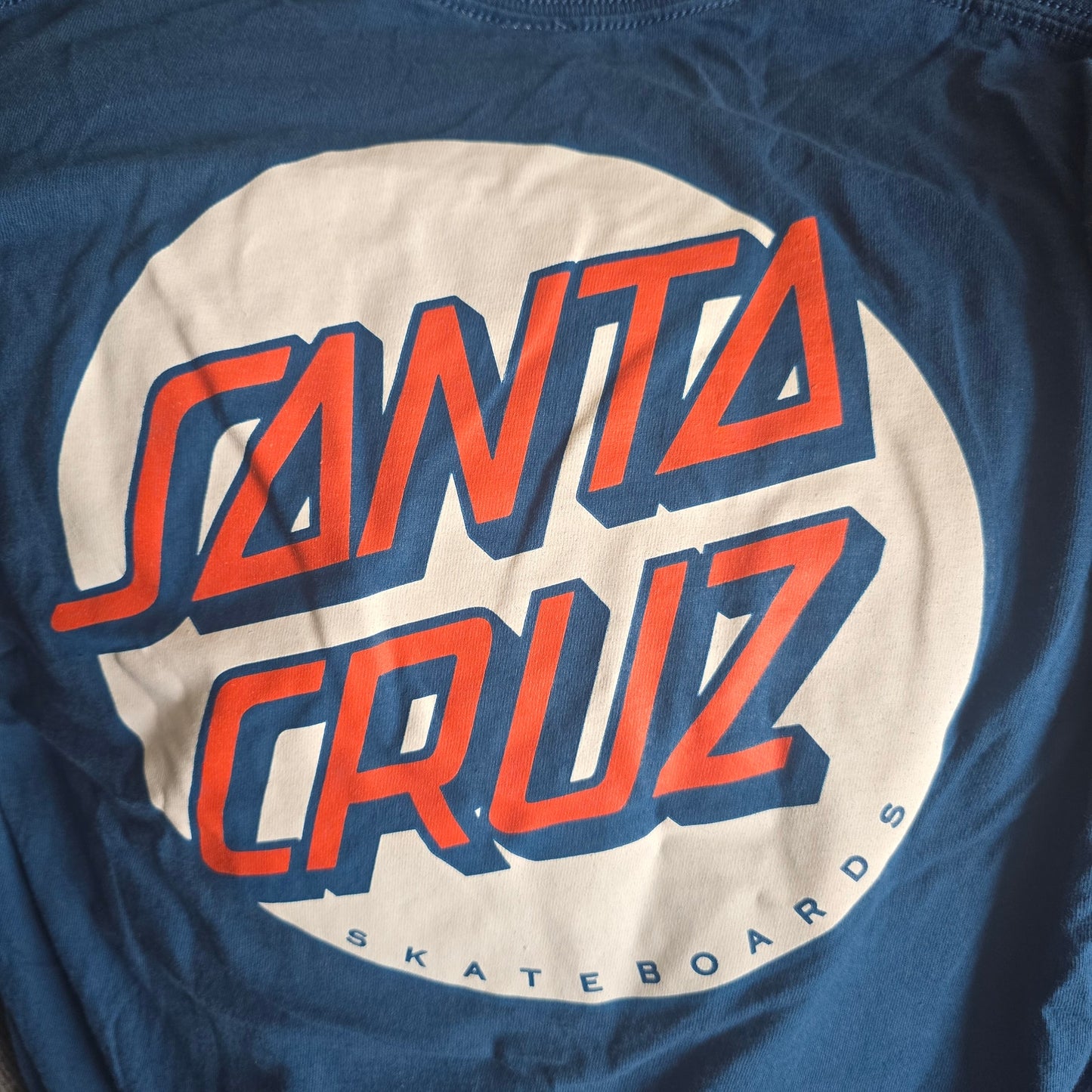 Santa Cruz Skateboards Long Sleeve Logo Tee Blue Men’s Small