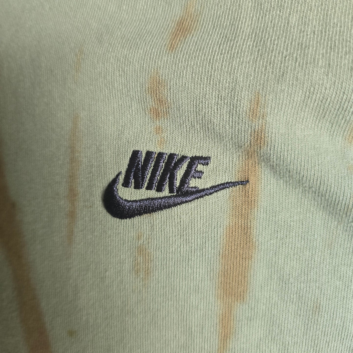 Nike Loose Fit Custom Bleach Dyed T-Shirt | Sage Green | Size M