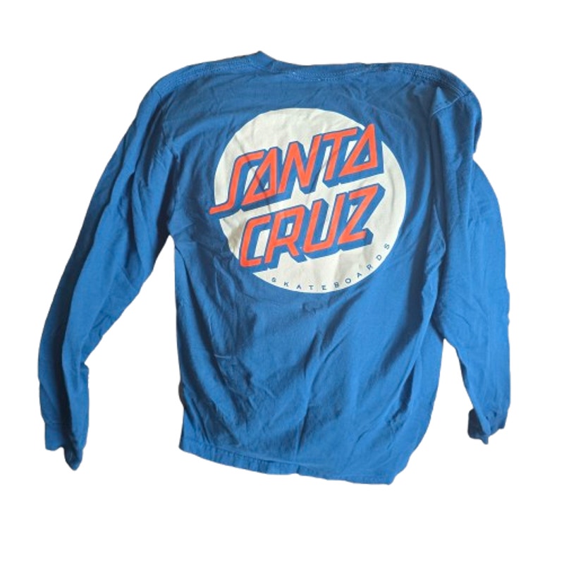 Santa Cruz Skateboards Long Sleeve Logo Tee Blue Men’s Small