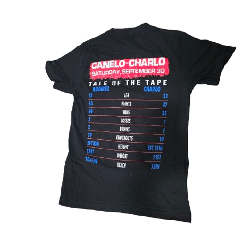 Canelo vs Charlo Boxing Match Shirt September 30 Tale of the Tape – Black Size S