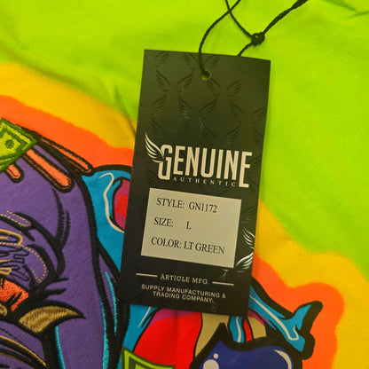 Genuine Light Green Tee – Money Talks Street Graphic (L)