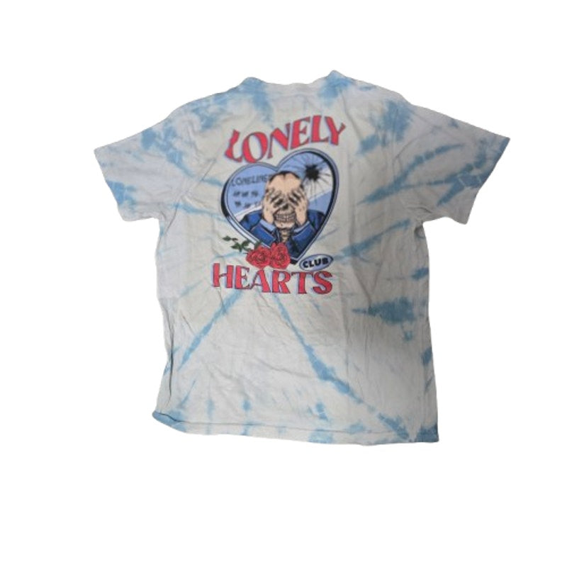 Lonely Hearts Club Tie-Dye T-Shirt Blue White Size M