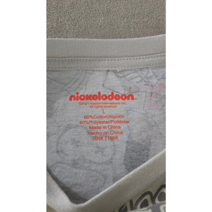 Hey Arnold! All-Over Print T-Shirt – Nickelodeon Graphic Tee – Men’s Size Large