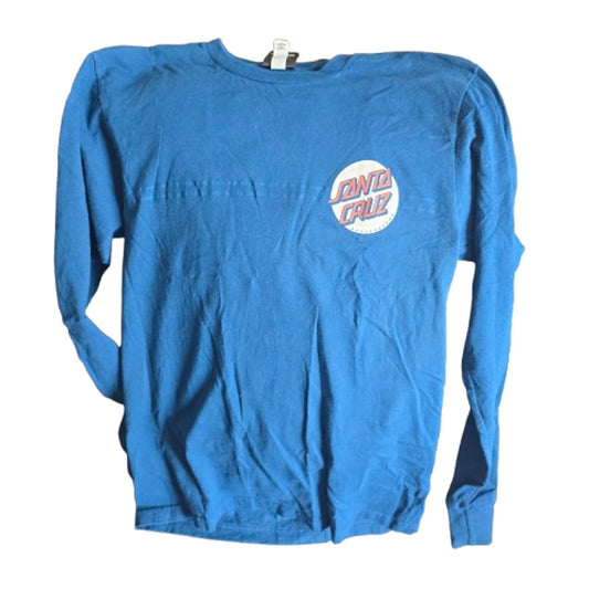 Santa Cruz Skateboards Long Sleeve Logo Tee Blue Men’s Small