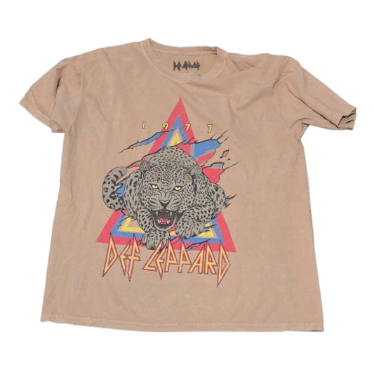 Vintage Def Leppard Leopard Graphic Tee 1977  | Size L