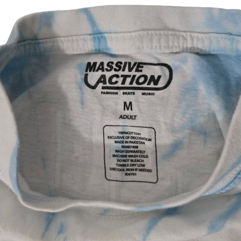 Lonely Hearts Club Tie-Dye T-Shirt Blue White Size M