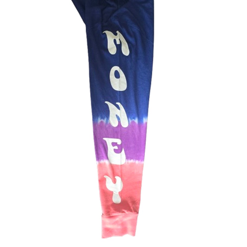 AEX x Young Money Tie-Dye Long Sleeve Shirt | Colorblock Streetwear Tee Size L