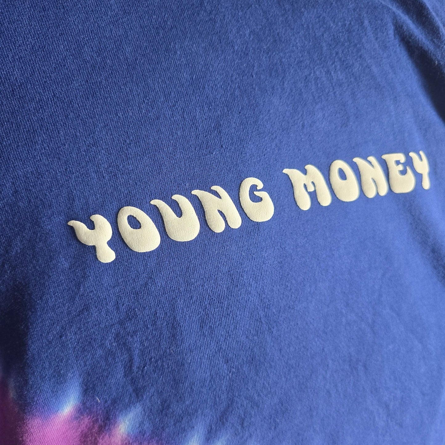AEX x Young Money Tie-Dye Long Sleeve Shirt | Colorblock Streetwear Tee Size L