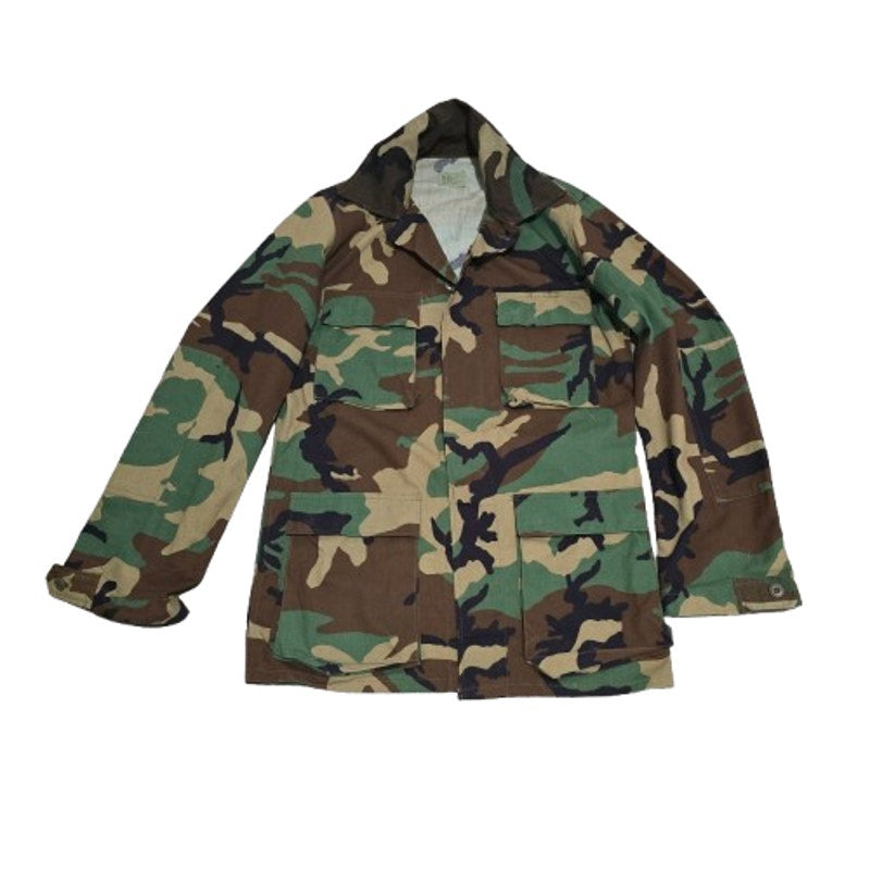 Custom B.O.S.S. Camo Army Jacket – Glitter Lips & Gold Teeth Graphic – Size Small X-Long