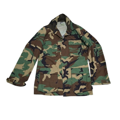 Custom B.O.S.S. Camo Army Jacket – Glitter Lips & Gold Teeth Graphic – Size Small X-Long