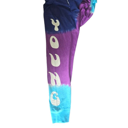 AEX x Young Money Tie-Dye Long Sleeve Shirt | Colorblock Streetwear Tee Size L