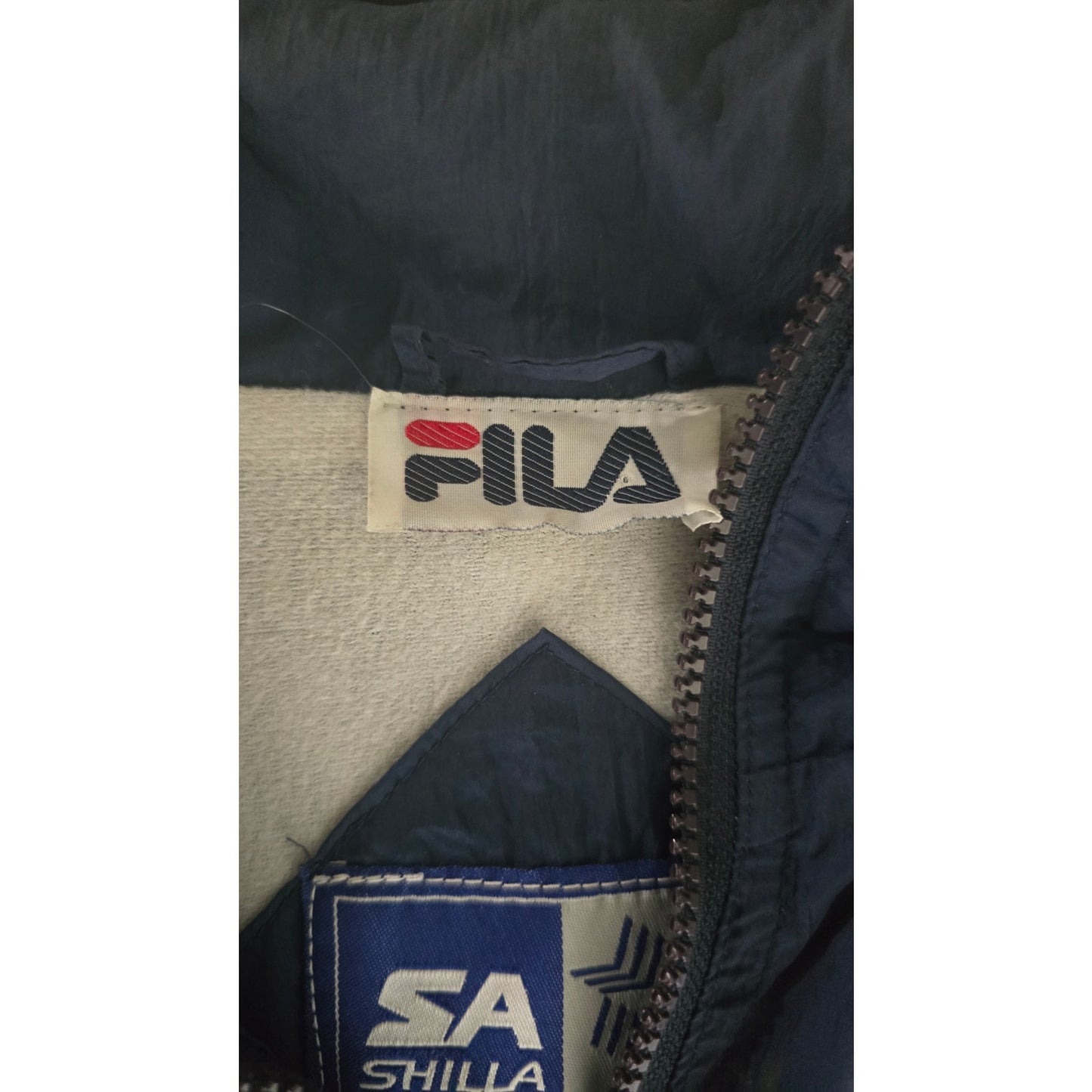 Vintage Fila Navy Full-Zip Windbreaker Jacket – Men’s Size XXL